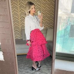 BURU Pink Label Clothing BURU X VAL Bow Blouse - Spots