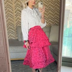 BURU Pink Label Clothing BURU X VAL Bow Blouse - Spots