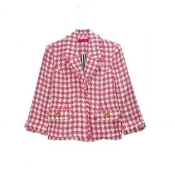BURU Pink Label BURU X Val Boxy Blazer - Pink & Ivory Tweed Clothing