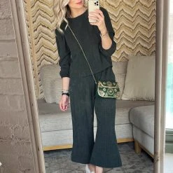 BURU Pink Label Val Long Sleeve Puff Sleeve Top - Green Waffle Clothing 13 BURU Pink Label Val Long Sleeve Puff Sleeve Top - Green Waffle Clothing