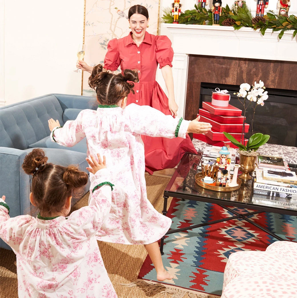 BURU Pink Label BURU X VAL Puff Sleeve Shirtdress - Red Taffeta 9 BURU Pink Label BURU X VAL Puff Sleeve Shirtdress - Red Taffeta