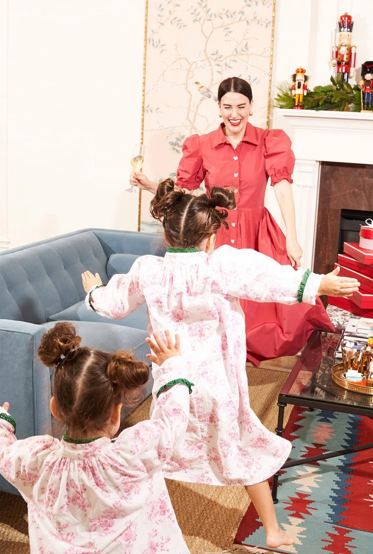 BURU Pink Label BURU X VAL Puff Sleeve Shirtdress - Red Taffeta 6 BURU Pink Label BURU X VAL Puff Sleeve Shirtdress - Red Taffeta