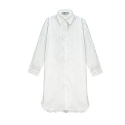 BURU White Label Clothing Oversized Shirtdress - White Poplin