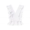 BURU White Label Tops Deep V Peplum Tank - White