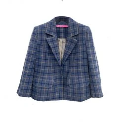 BURU Pink Label Outerwear Boxy Blazer - Blue Windowpane Flannel 13 BURU Pink Label Outerwear Boxy Blazer - Blue Windowpane Flannel