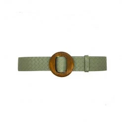 Buru Accessories Woven Vegan Leather Belt - Green 11 Buru Accessories Woven Vegan Leather Belt - Green