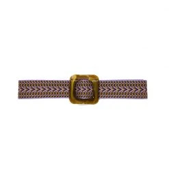 Buru Accessories Woven Belt - Lavender & Sienna