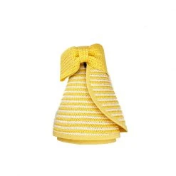 BURU Accessories Swimwear Wrap Up Visor - Yellow & White - Final Sale