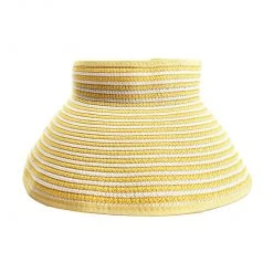 BURU Accessories Swimwear Wrap Up Visor - Yellow & White - Final Sale