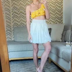 BURU Accessories Swimwear Wrap Up Visor - Yellow & White - Final Sale